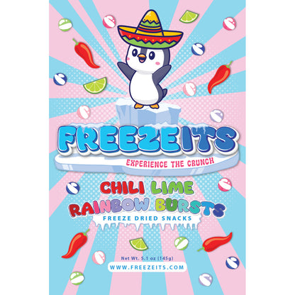 Freezeits Chili Lime Rainbow Bursts 5.1 oz Bag