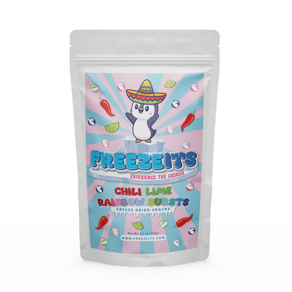 Freezeits Chili Lime Rainbow Bursts 5.1 oz Bag