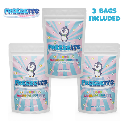 Freezeits Sour Rainbow Bursts 5.1 oz Bag