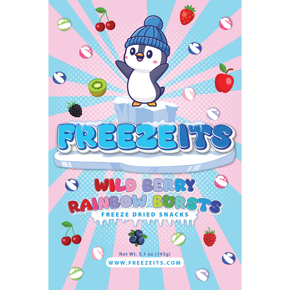 Freezeits Wild Berry Rainbow Bursts 5.1 oz Bag