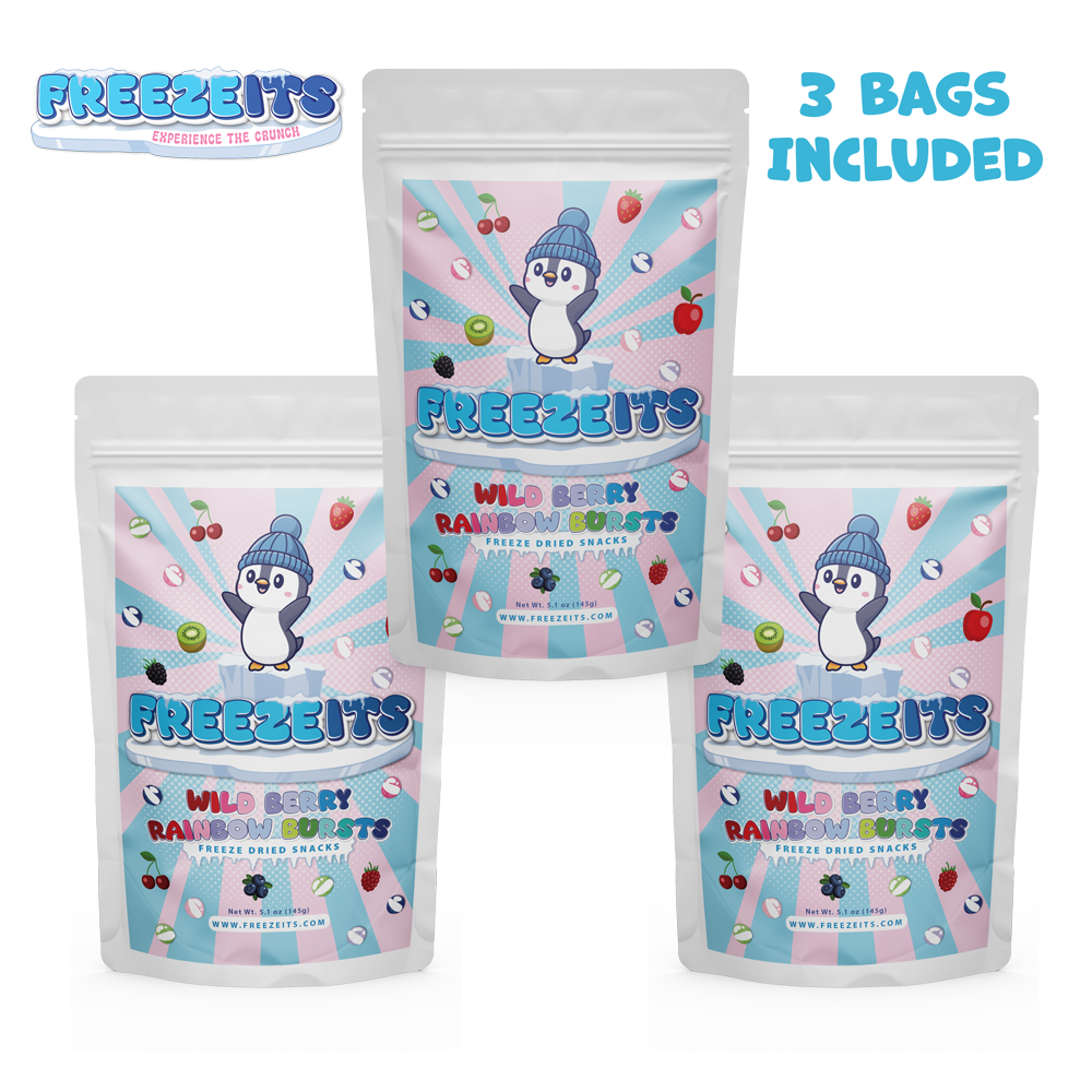 Freezeits Wild Berry Rainbow Bursts 5.1 oz Bag