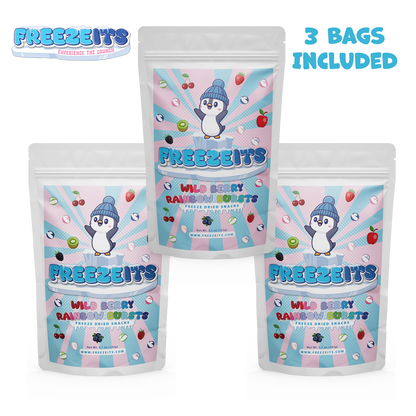 Freezeits Wild Berry Rainbow Bursts 5.1 oz Bag