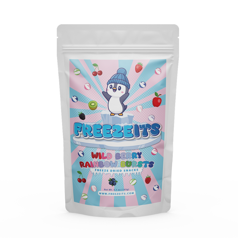 Freezeits Wild Berry Rainbow Bursts 5.1 oz Bag